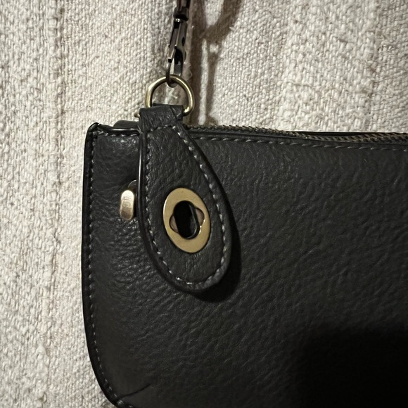 Joy Susan vegan Mini Crossbody Wristlet Clutch in shadow grey - Picture 7 of 11